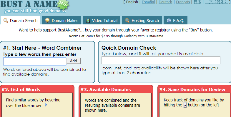 Domain Name Generators,Domain Name Generator