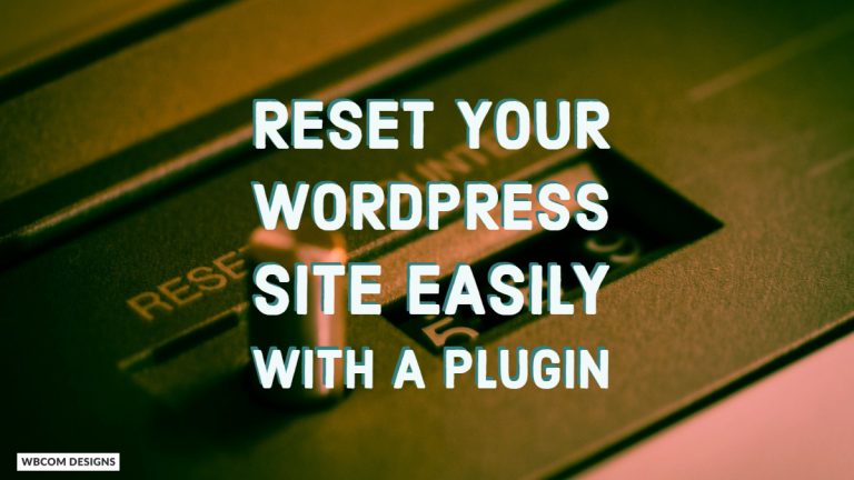 how to reset WordPress