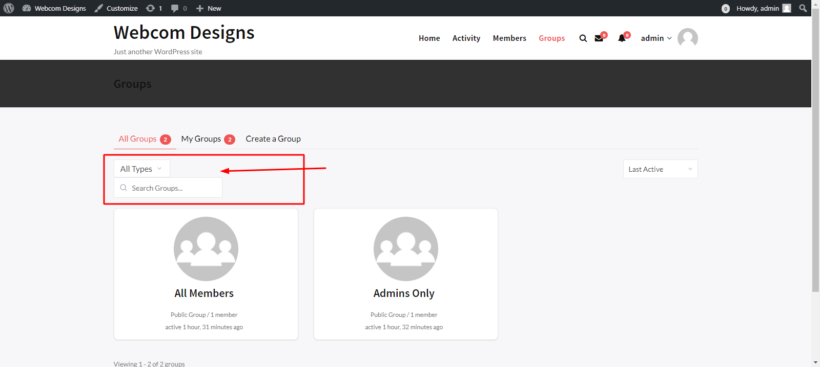 Group Search Plugin