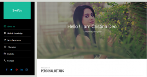 Swiftly: WordPress Resume theme