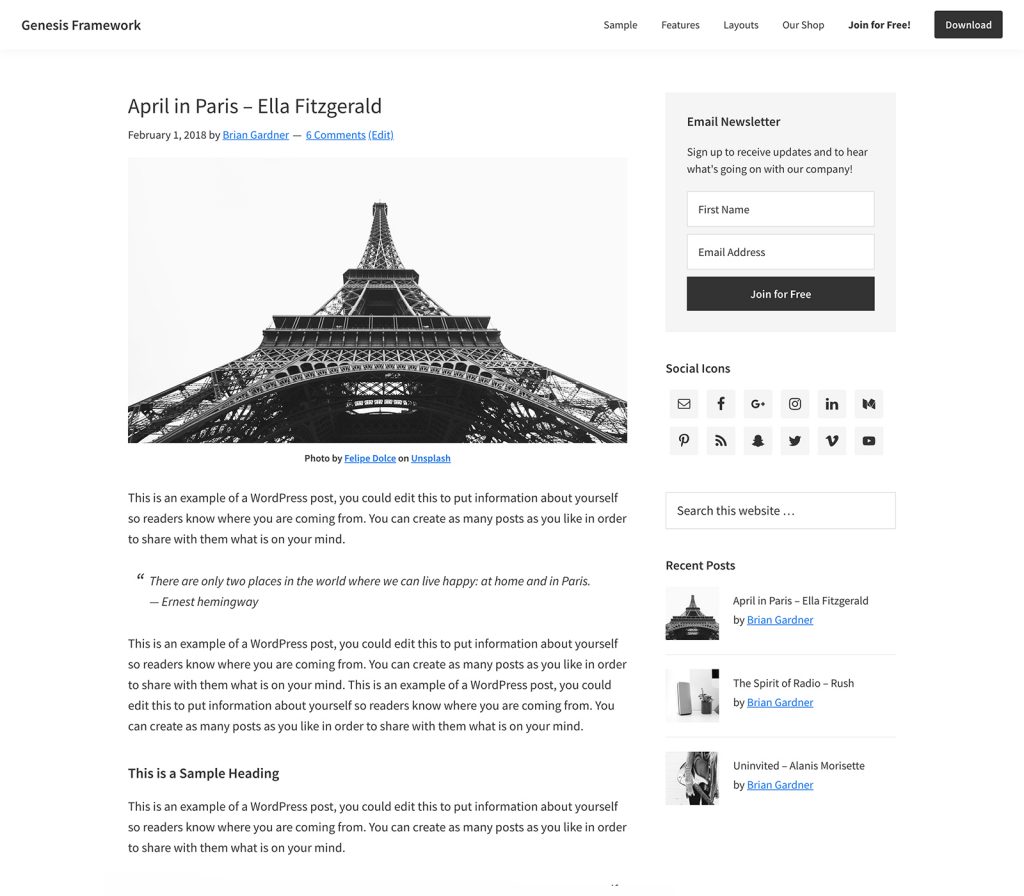 genesis, fully responsive WordPress themes