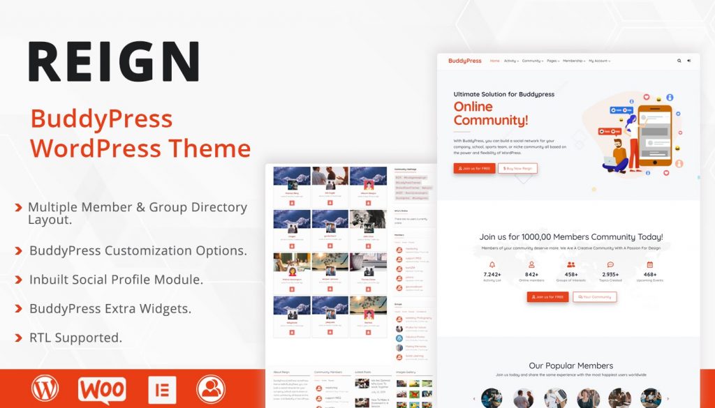 Reign -  Lawyer Private Community WordPress Theme