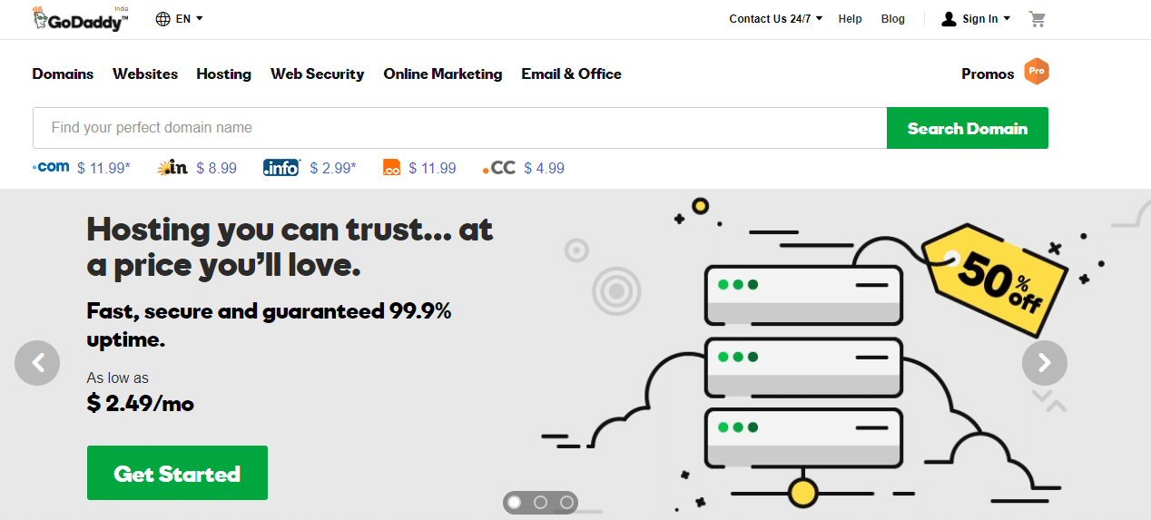 GoDaddy Vs Bluehost Vs SiteGround