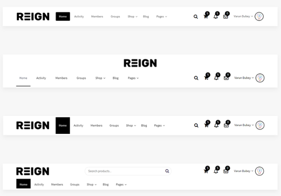 BuddyPress Header Layouts