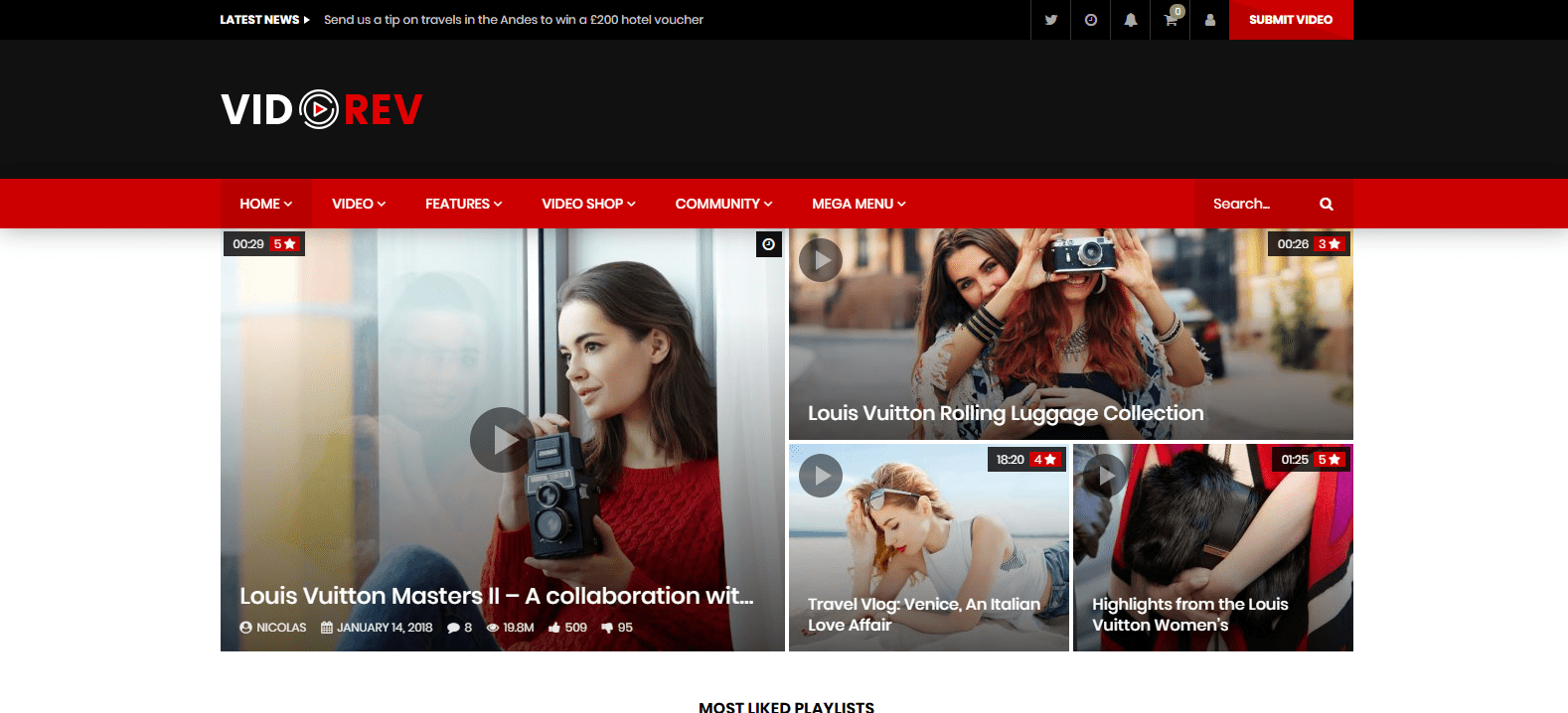 VideoRev- WordPress Video themes