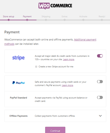 Setup WooCommerce store