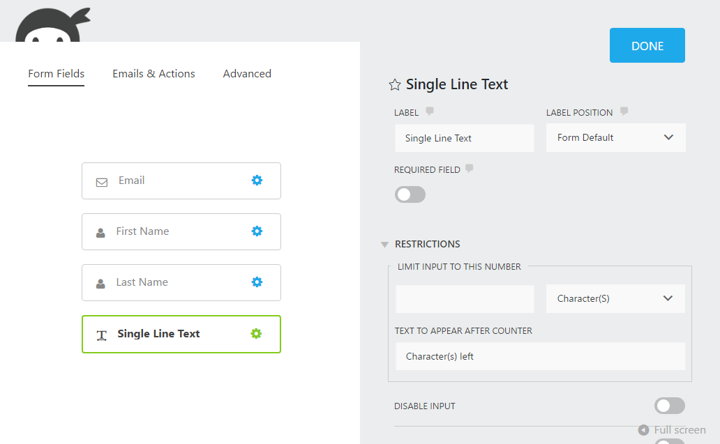 WordPress form builder