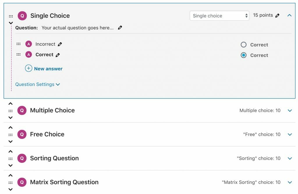 quiz builder