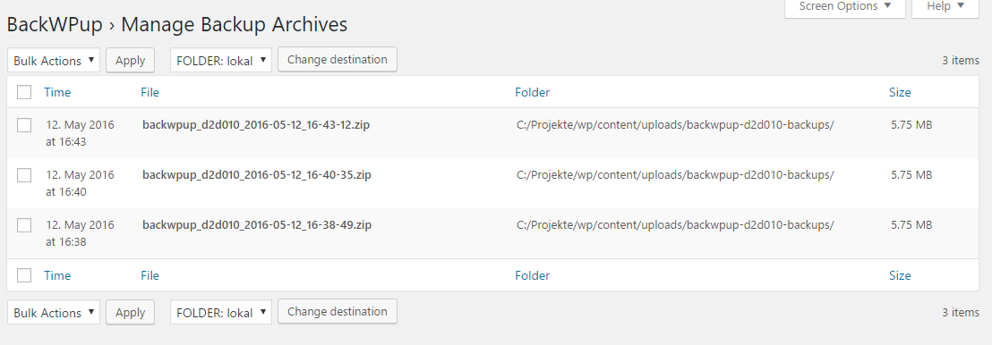 Backup WordPress Website- BackWPup