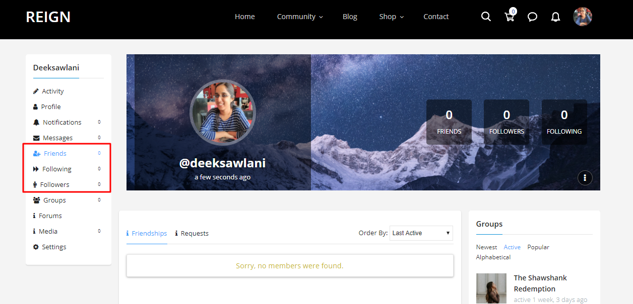 BuddyPress theme