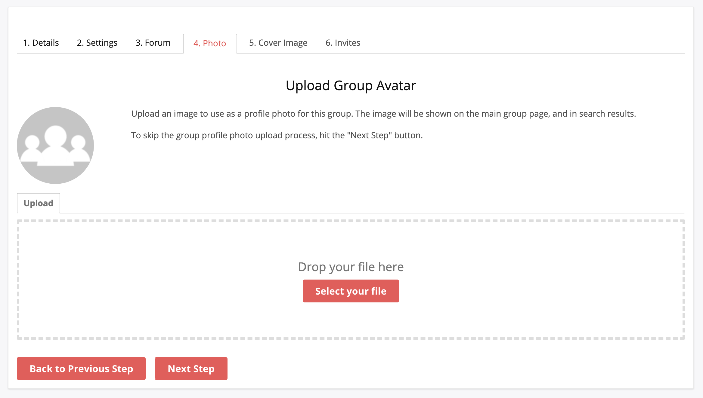 Set the group photo