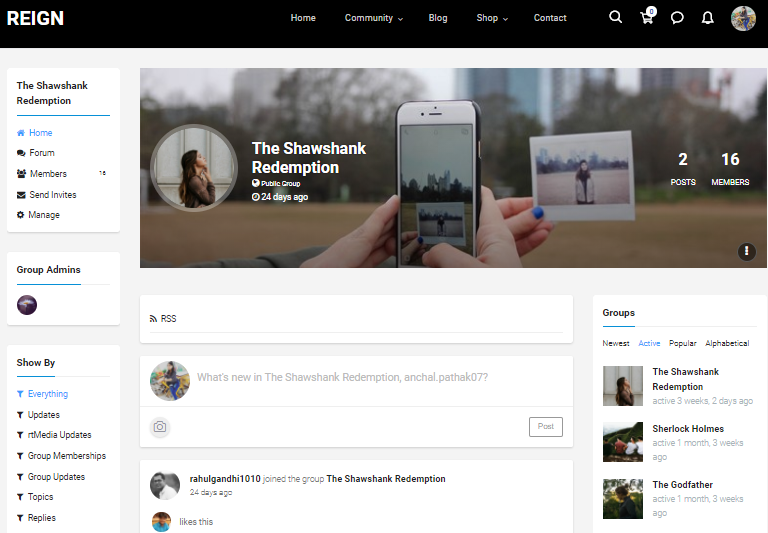 Change group Header and group Directory 