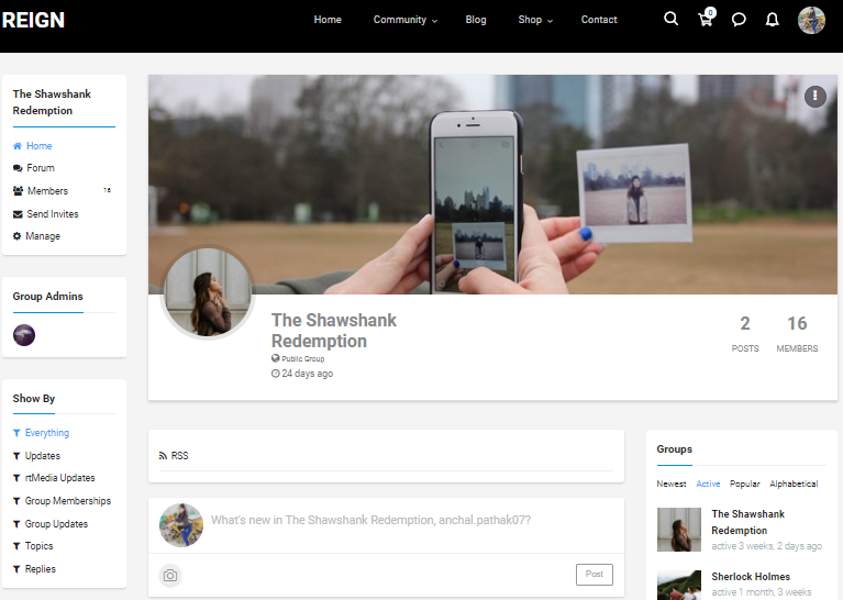 Change group Header and group Directory 