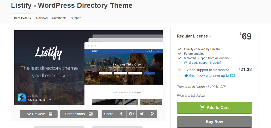 WordPress Directory Theme