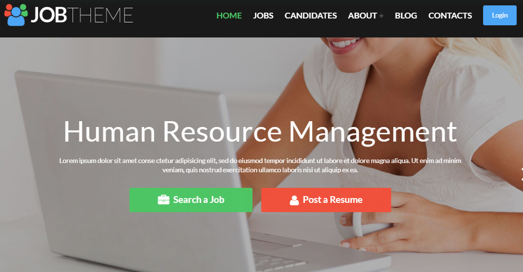 Job Portal Responsive WordPress Theme