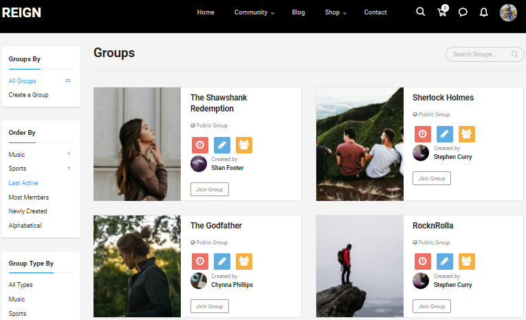 Change group Header and group Directory 