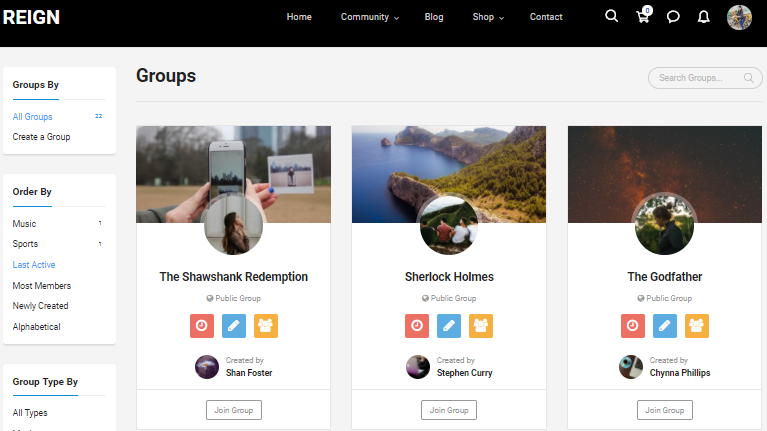 Change group Header and group Directory 