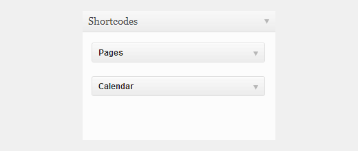 WordPress Widget Page