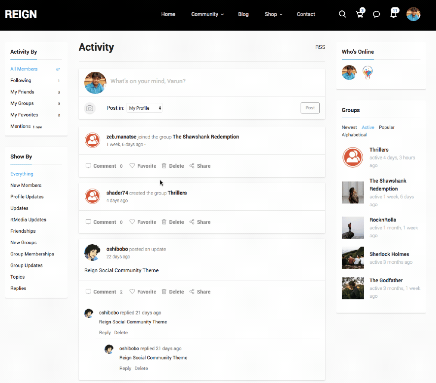 BuddyPress Activity Bump Plugin