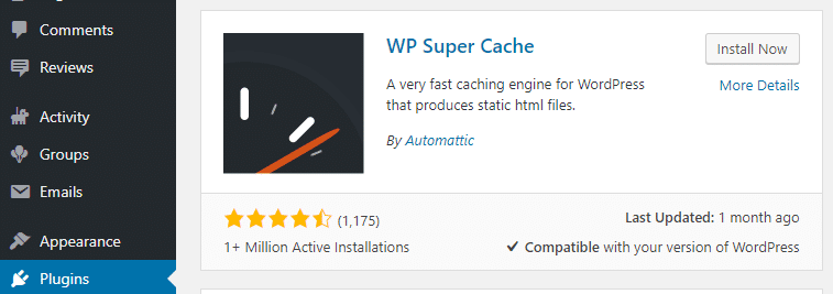 Setup WP Super Cache Plugin