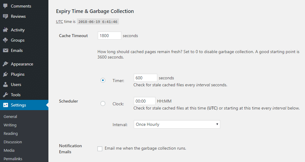 Setup WP Super Cache Plugin