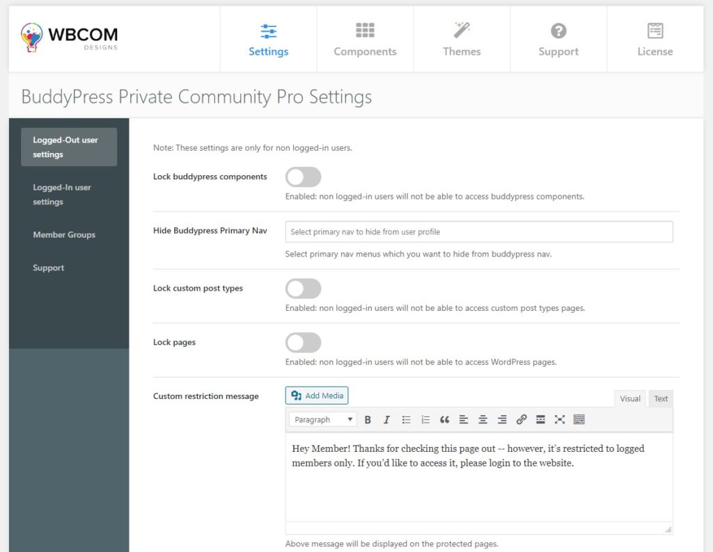 BuddyPress Private Community Pro