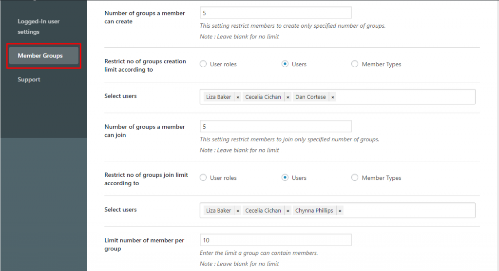 BuddyPress Member Groups restrictions Setting,Private Community