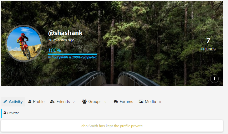 BuddyPress private profile,Private Community