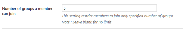 limit number of BuddyPress Groups a member can join