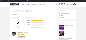 Learndash Course Reviews by Students Frontend View