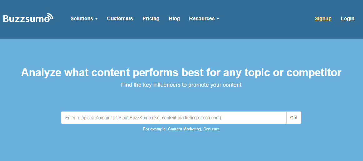 buzzsumo- Best Competitor Analysis Tools