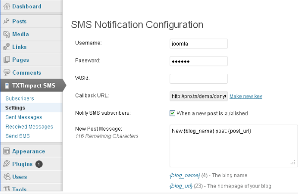 wordpress sms plugins