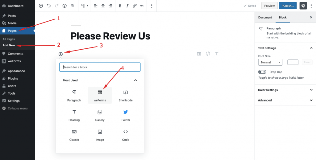 please review us