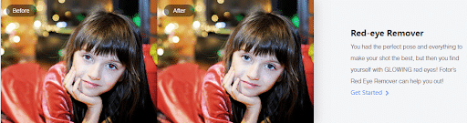 Remove red eye effect,online photo editor