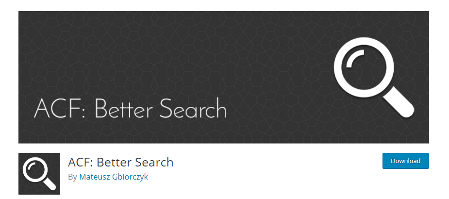 ACF Better search