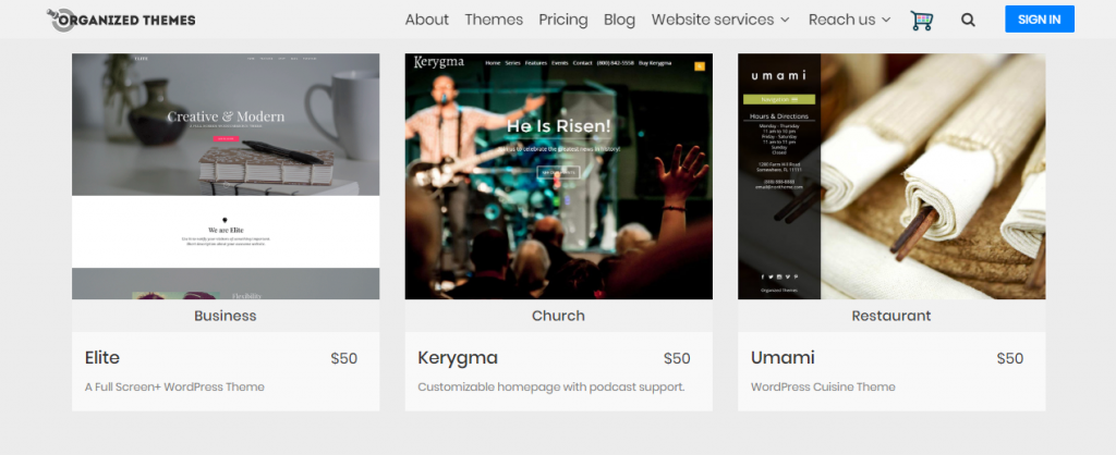 Organized Themes