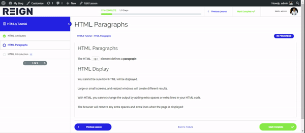 distraction-free layout