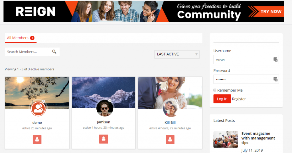 user profiles