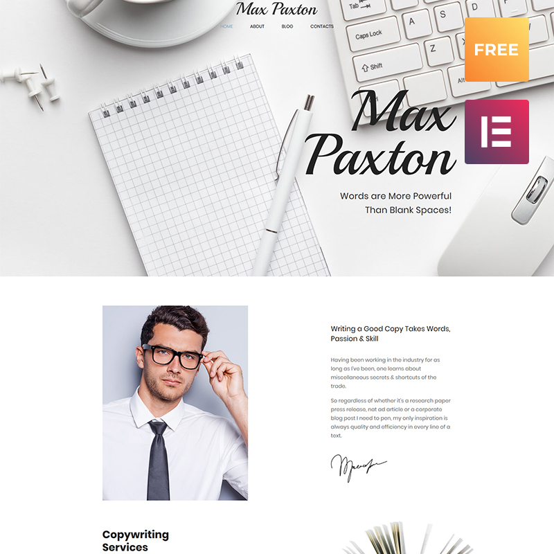 blog WordPress Theme