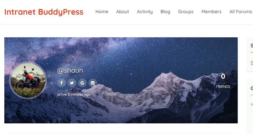 Social Profile Module