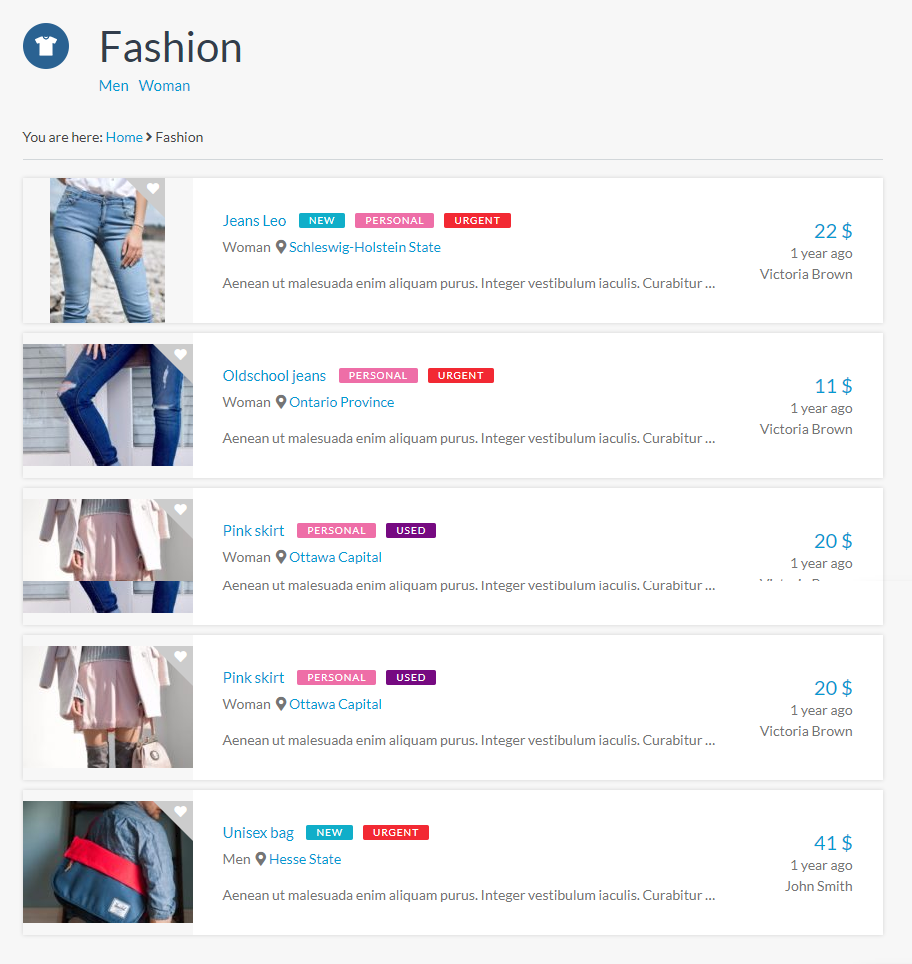 Classified Ads Website