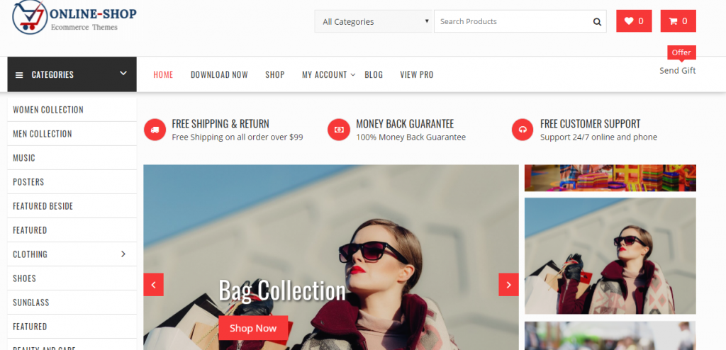 online shop WooCommerce theme