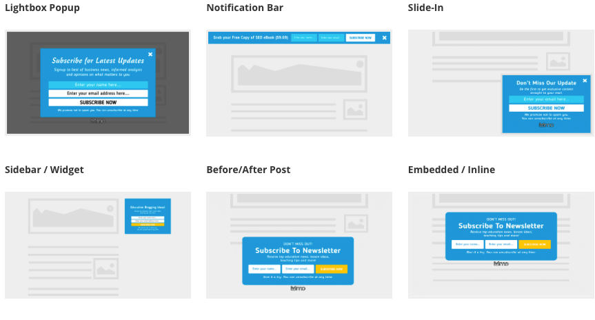 WordPress Email Optin Form
