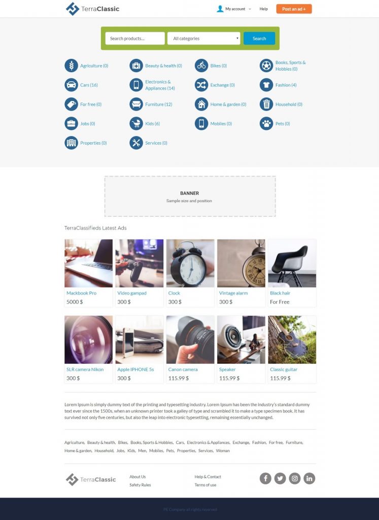 classifieds website
