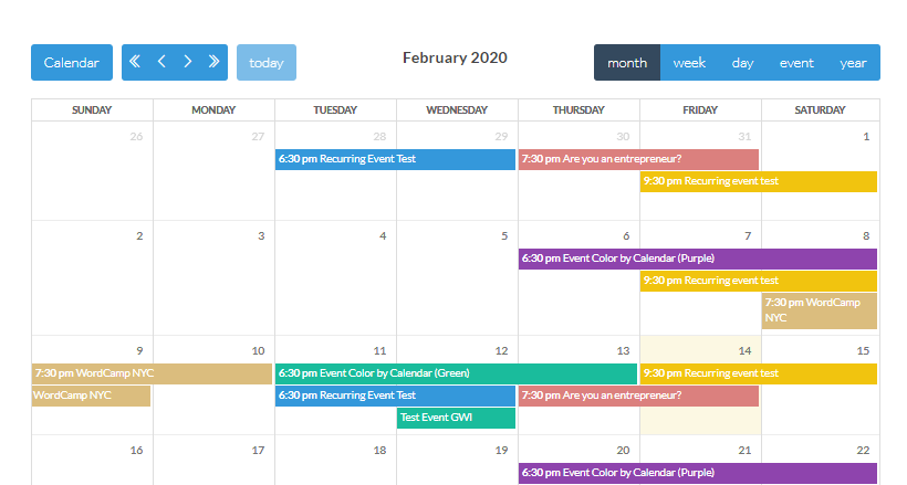 Event Calendar Plugins