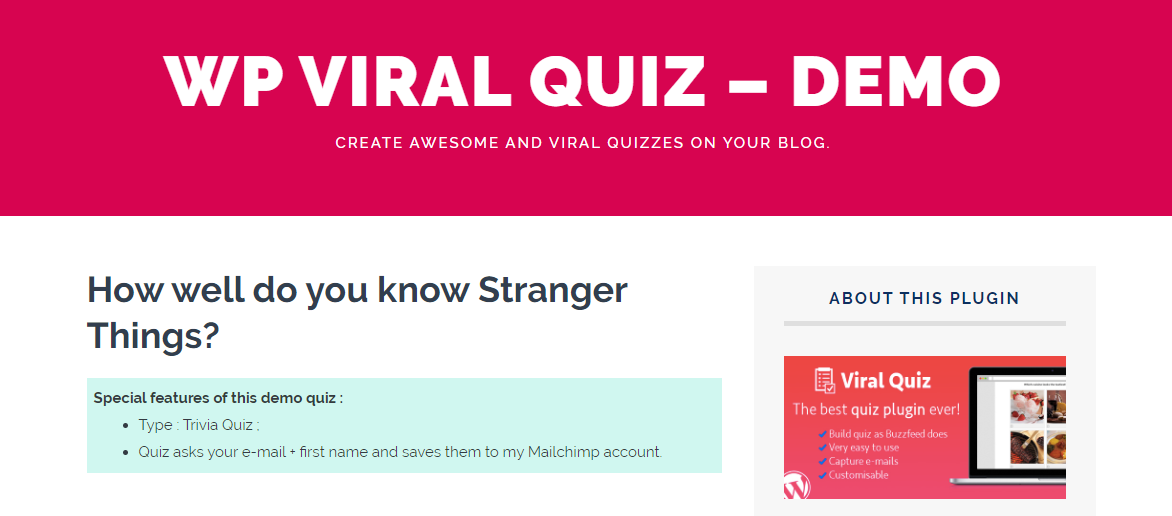 Create Quiz Online