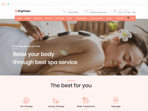 brightspa salon wordpress theme