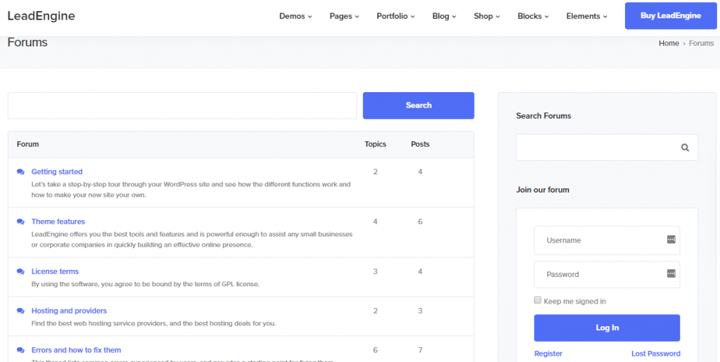 WordPress Forum Themes