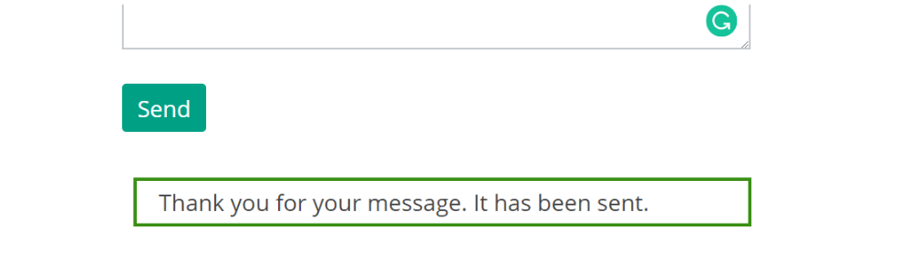thanking message