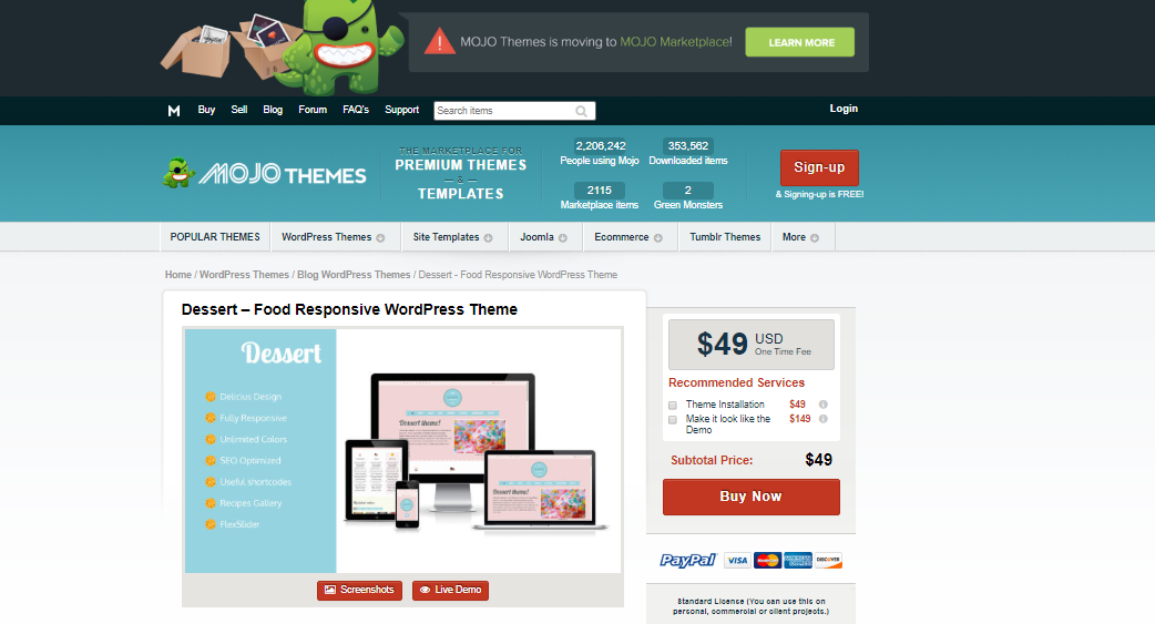 Dessert WordPress Themes For Bakeries